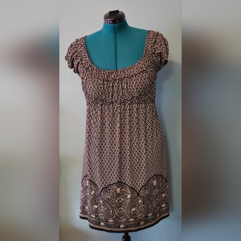 Boho patterned empire waist / babydoll dress